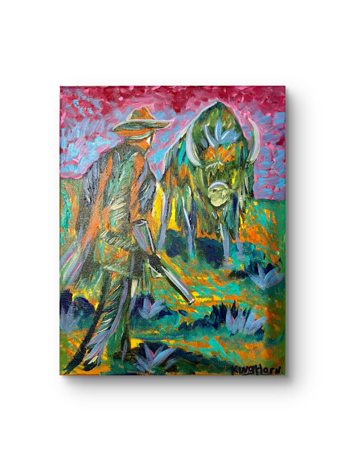 Wild West Original Painting on Canvas 11" X 14"