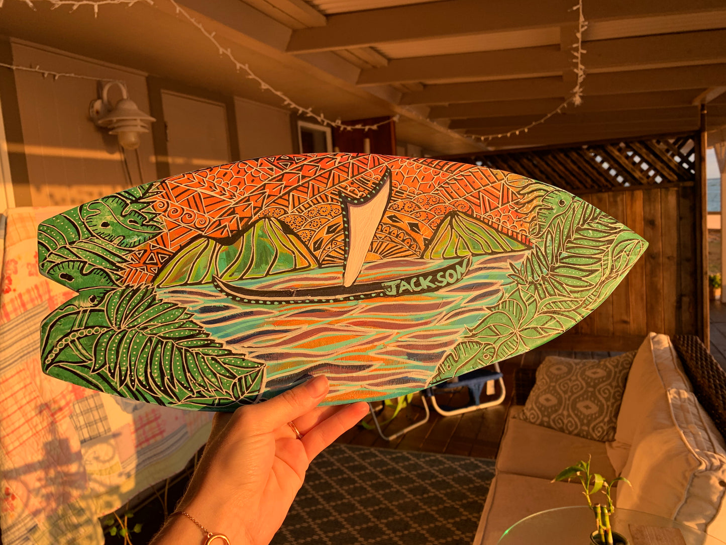 Hand Painted Surfboard