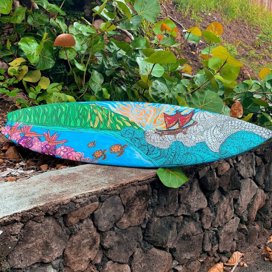 Hand Painted Surfboard