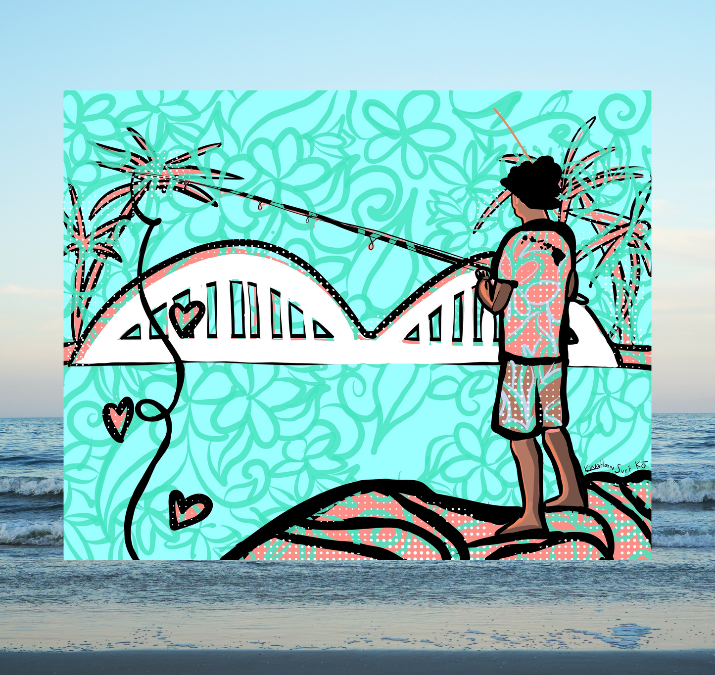 Hawaii Mermaid & Fisherman Set
