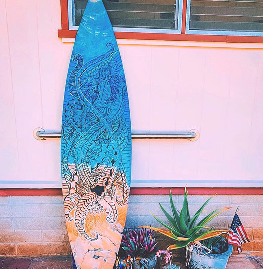 Hand Painted Surfboard