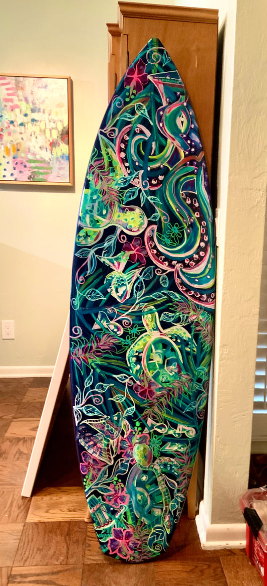 Hand Painted Surfboard