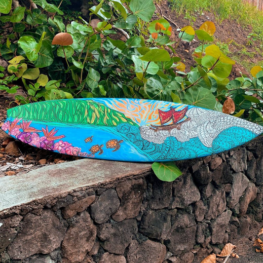 Hand Painted Surfboard