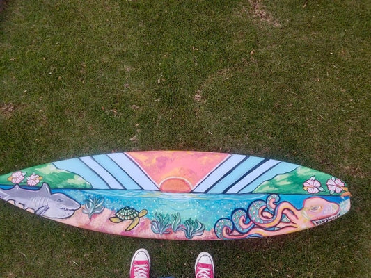 Hand Painted Surfboard