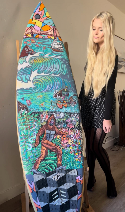 Hand Painted Surfboard