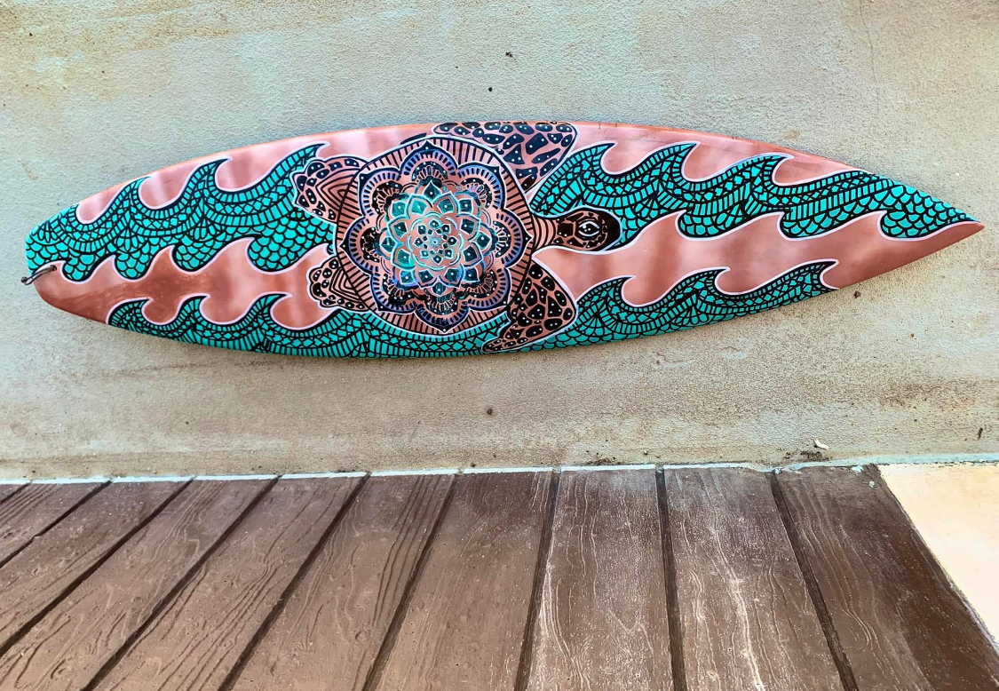 Hand Painted Surfboard
