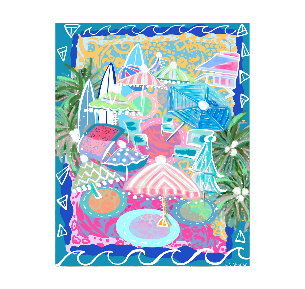 Abstract Beach Art Print