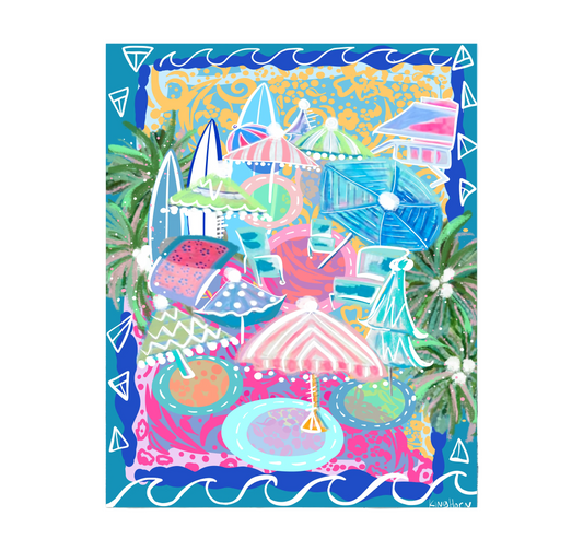 Abstract Beach Art Print