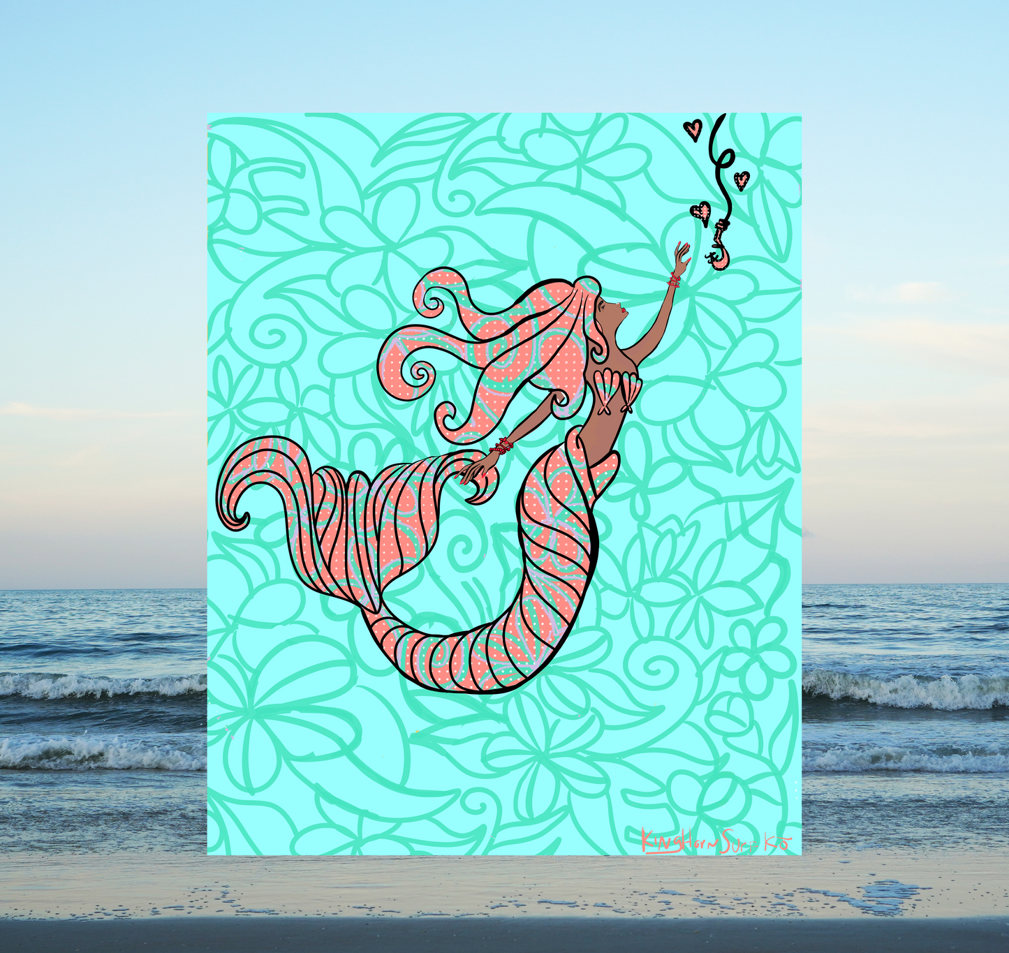 Hawaii Mermaid & Fisherman Set