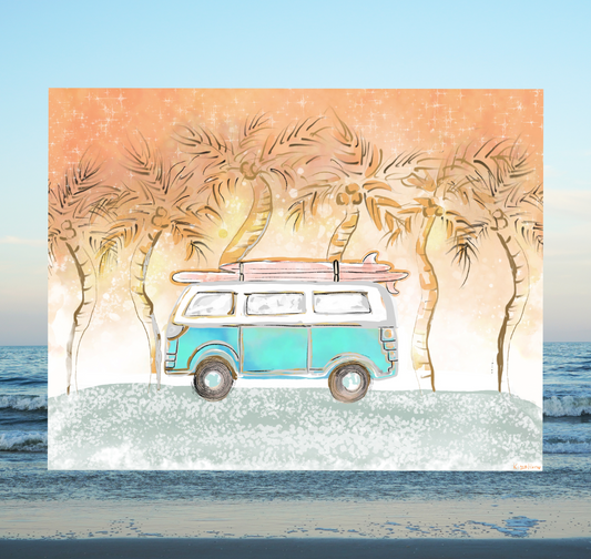 Beach Bus Art Print
